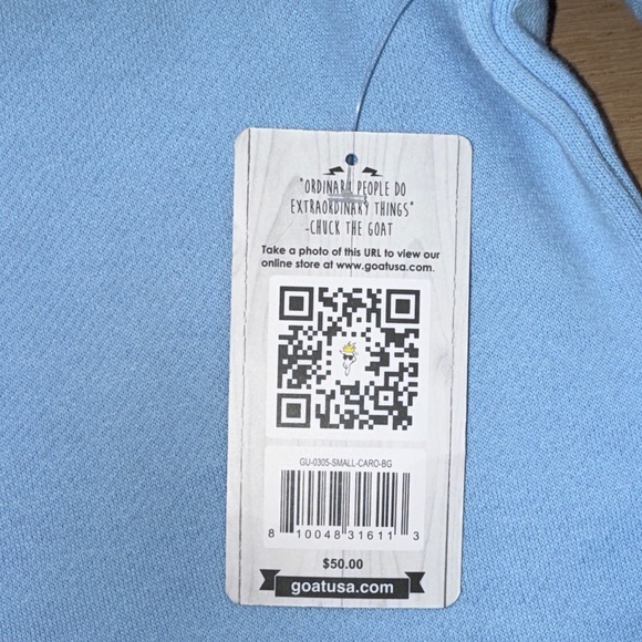 GOAT USA BRAND NEW Light Blue Men's Sweatshirt Sz Sm - Picture 8 of 13